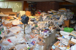 hoarding basement before we started cleaning