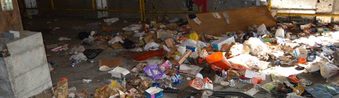 squatter trash in a seed factory