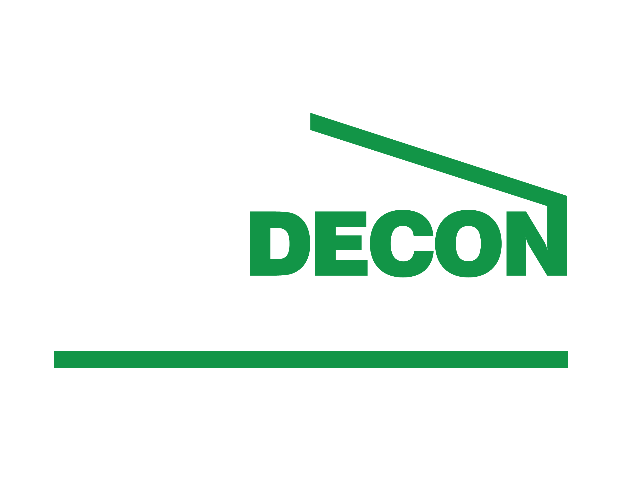 transparent white logo with tagline